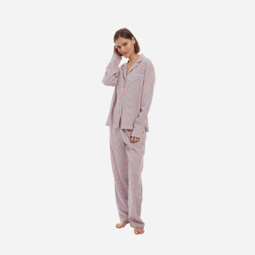 Striped Tencel™ Long PJ Set