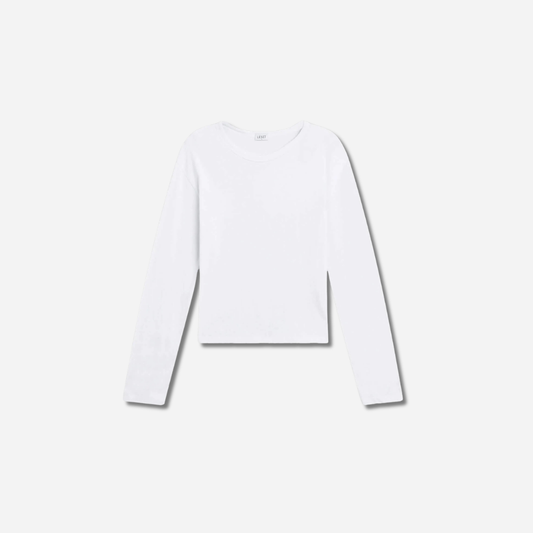 Maya Cotton Crewneck Long Sleeve Tee