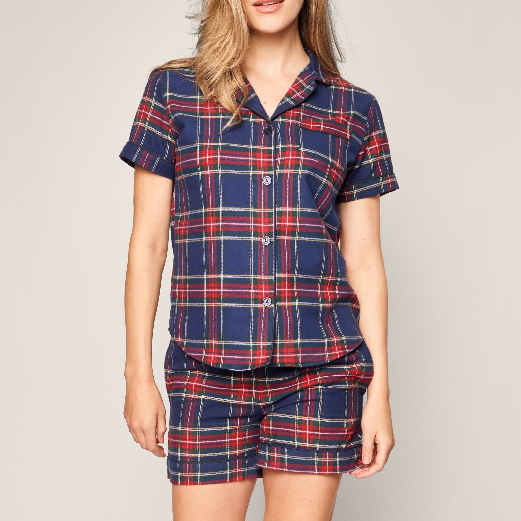 Women's Brushed Cotton Short Sleeve Short Set