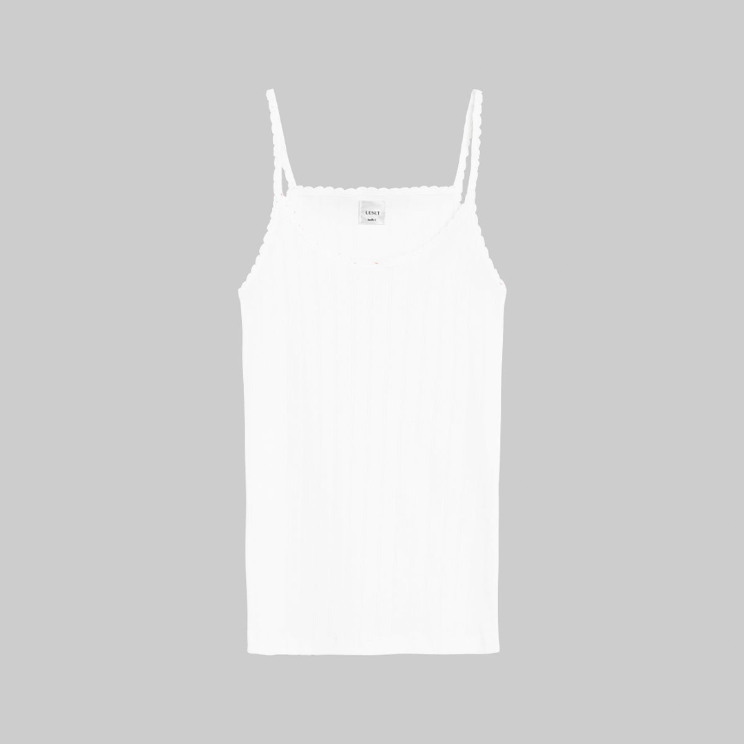 Pointelle Cotton Tank Top