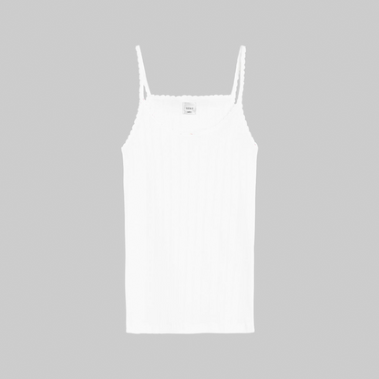 Pointelle Cotton Tank Top