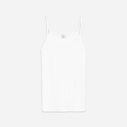 Pointelle Cotton Tank Top