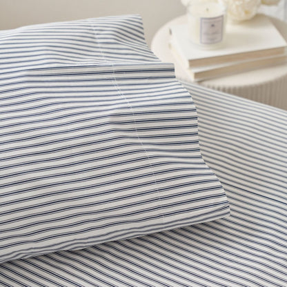 Luxe Premium Cotton French Ticking Bed Sheets