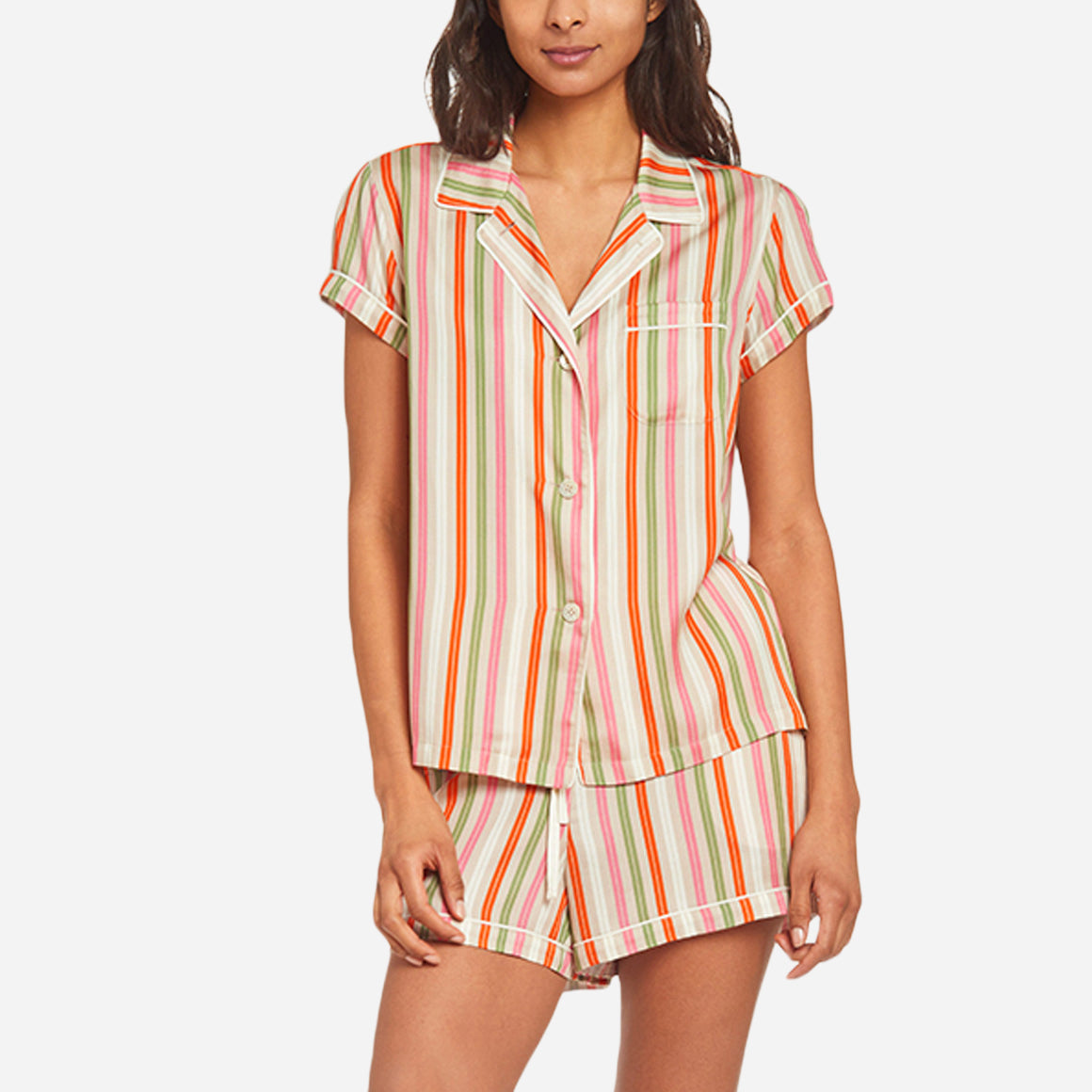 Striped Soft TENCEL™ Short PJ Set