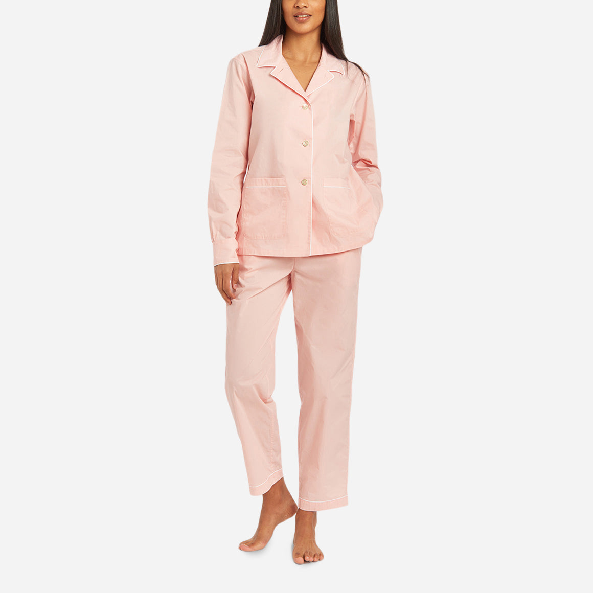 Organic Cotton Poplin Long PJ Set