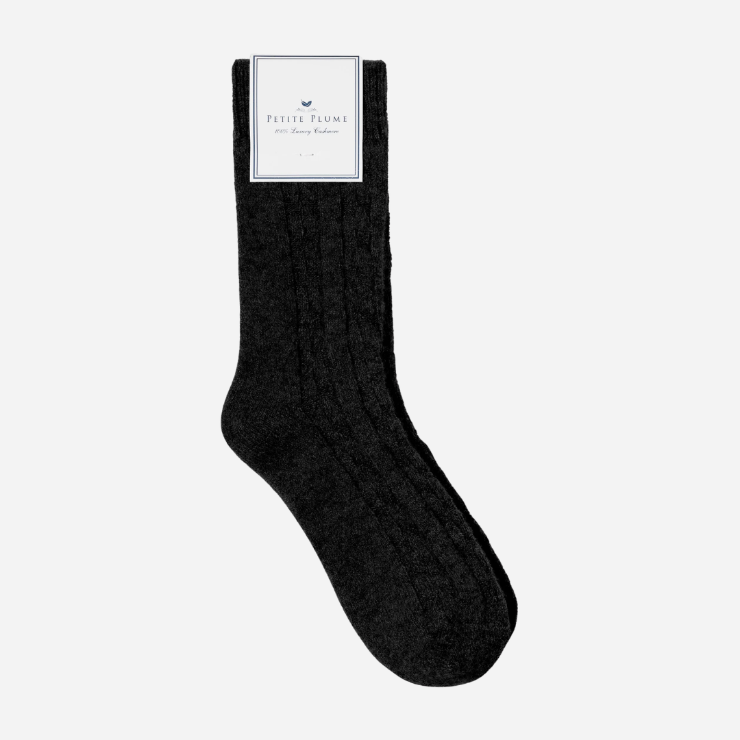 Men's Cashmere Socks in Black