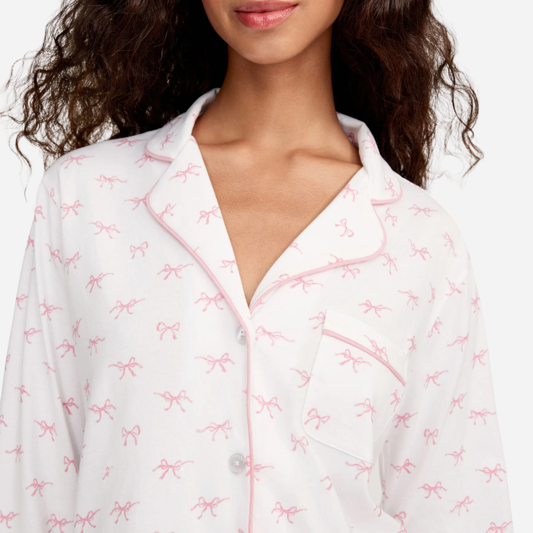 Women's Pima Pajama Set in Blushing Bows