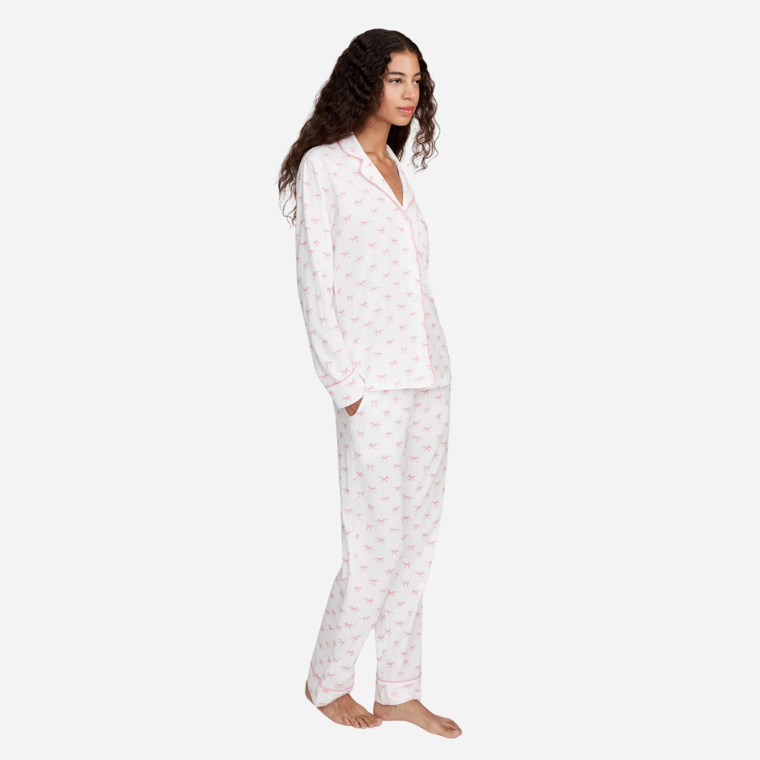 Women's Pima Pajama Set in Blushing Bows