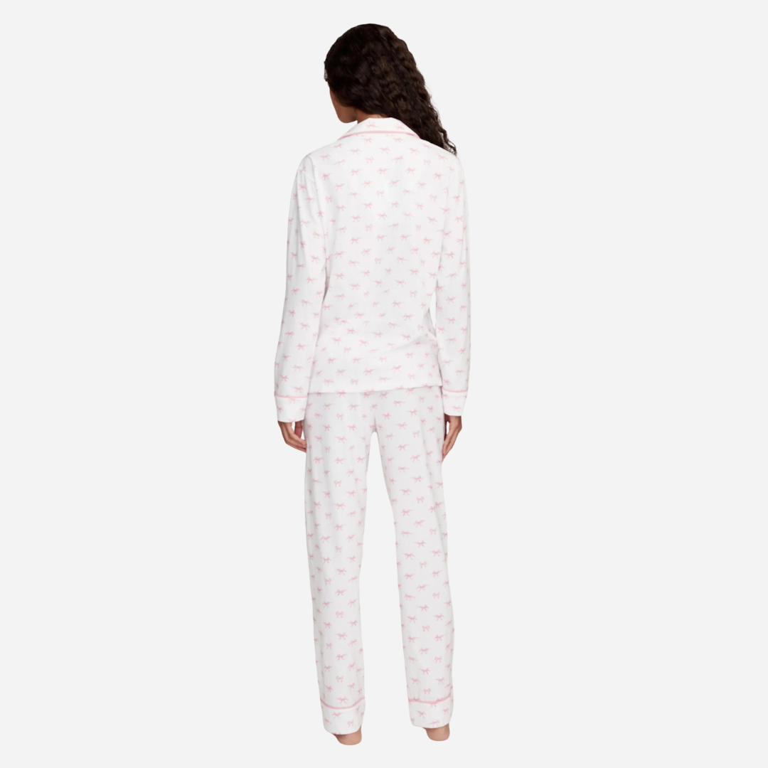 Women's Pima Pajama Set in Blushing Bows