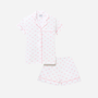 Women's Pima Short Sleeve Short Set in Blushing Bows