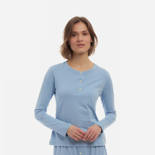 Organic Pima Cotton Long Sleeve Henley