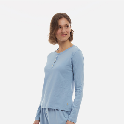 Organic Pima Cotton Long Sleeve Henley