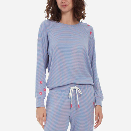 PJ Salvage Playful Prints Butterflies Cotton Jersey Classic Pajama Set in  Blush