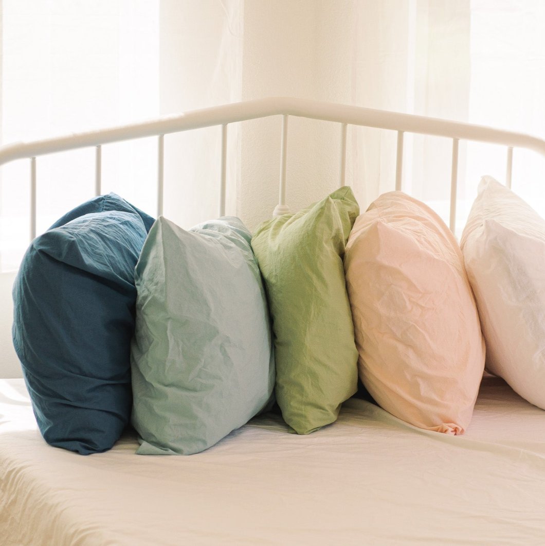 Crinkle Percale Organic Cotton Sheet Set + Pillowcases