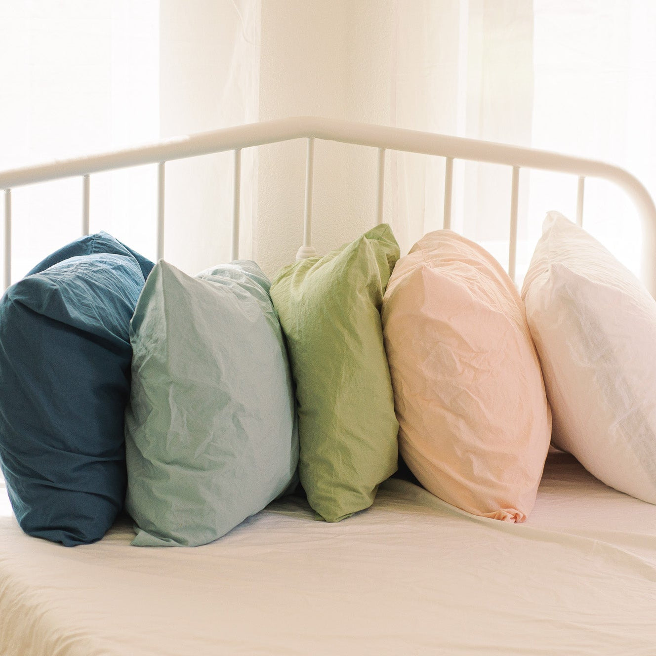 Crinkle Percale Organic Cotton Sheet Set