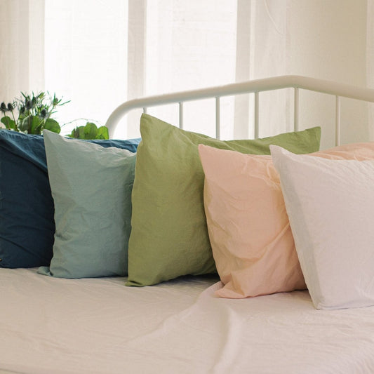 Crinkle Percale Organic Cotton Duvet Cover Set