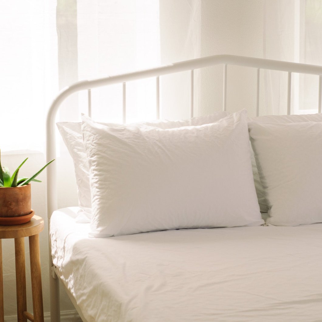 Crinkle Percale Organic Cotton Sheet Set + Pillowcases