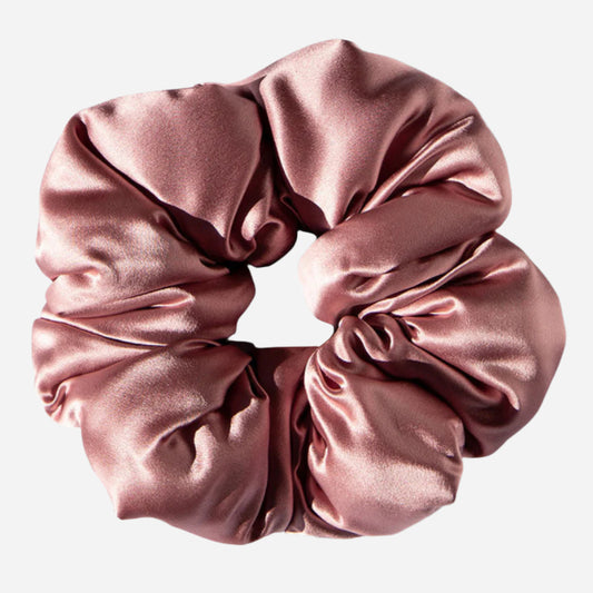 Silk Padded Scrunchie - Damask Rose