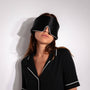 Piped Dreams Sleep Mask - Black Jade