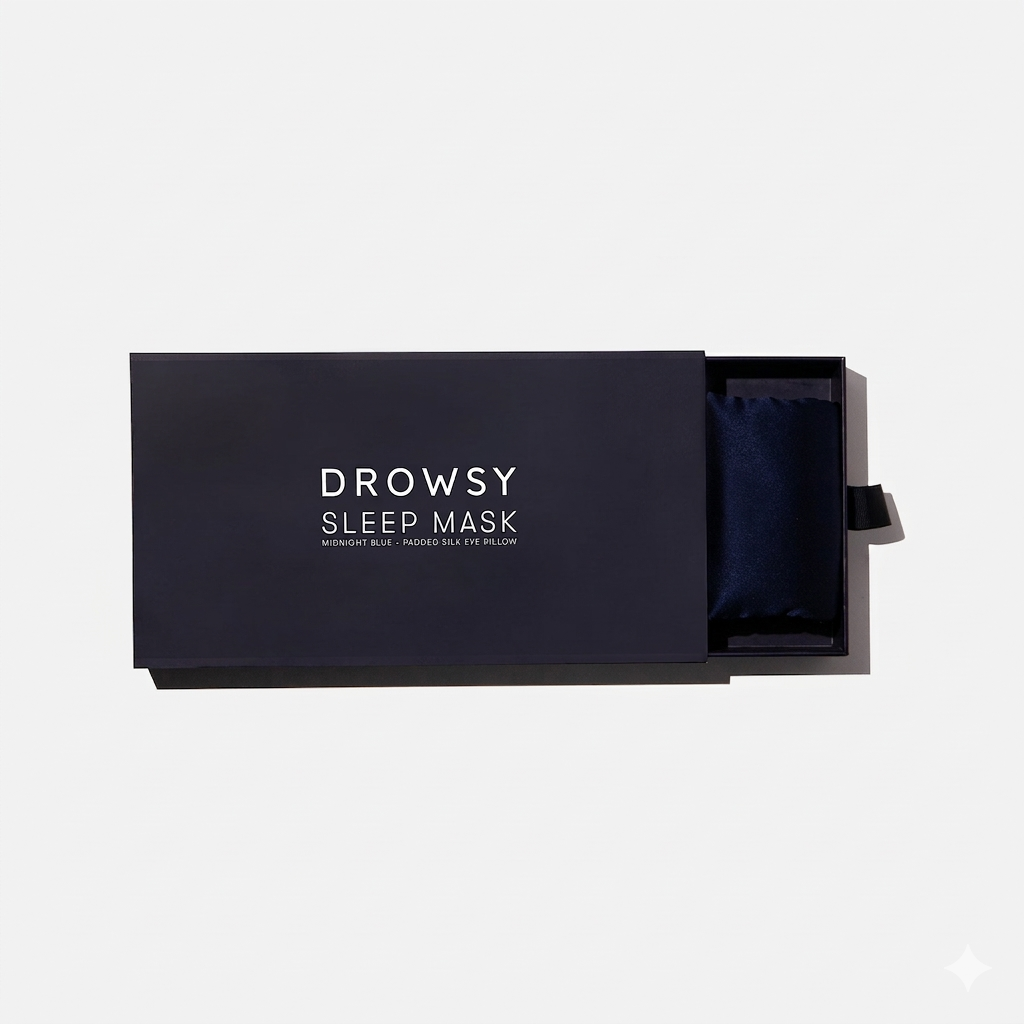 Silk Sleep Eye Mask - Midnight Blue