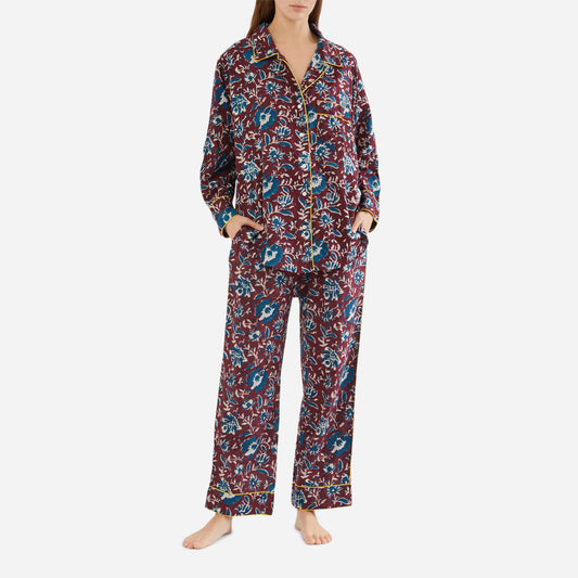 Lightweight Cotton Floral Long PJ Set