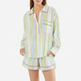 Lightweight Cotton Stripe Short PJ Set