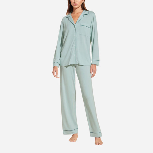 eberjey Gisele Short Pajama Set in Moonlight Navy & Ivory