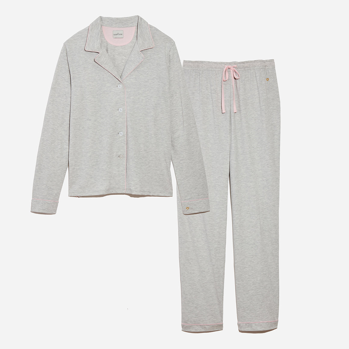 Grey pyjamas set hot sale