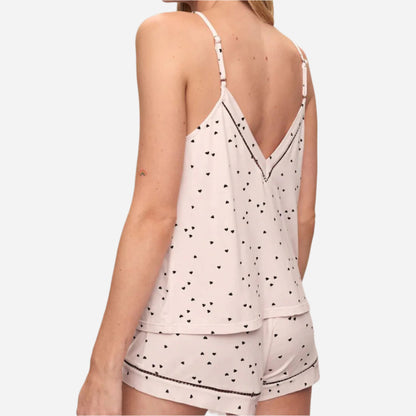 Fiona Printed Double V Cami & Short PJ Set