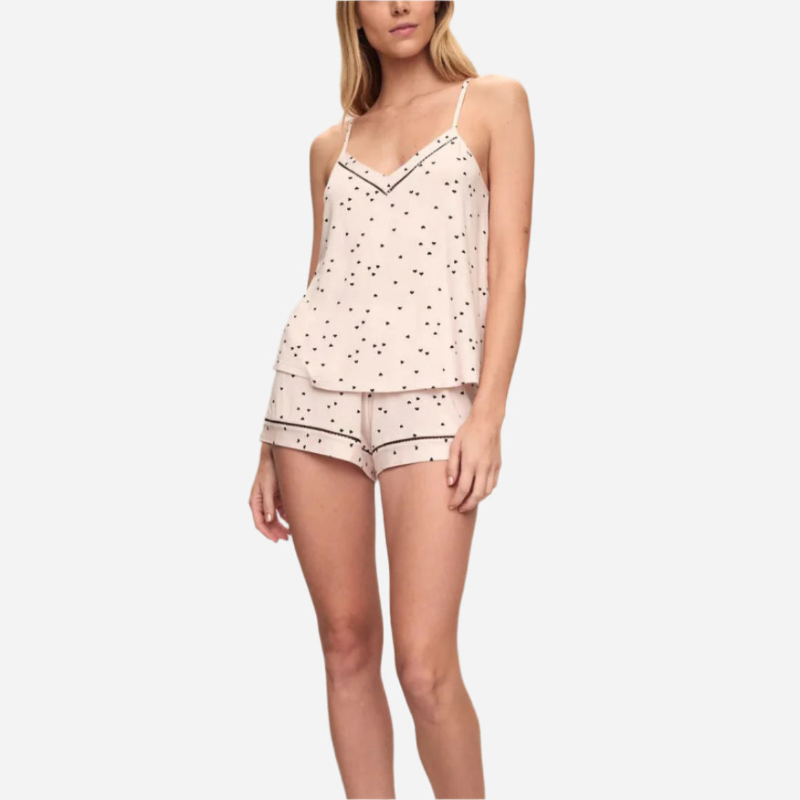 Fiona Printed Double V Cami & Short PJ Set
