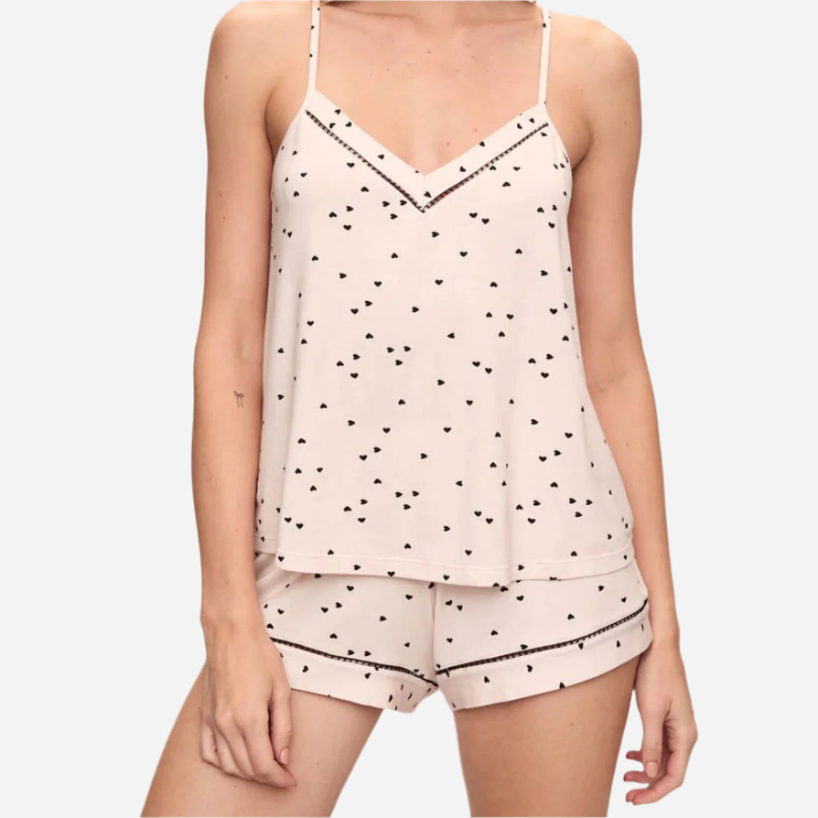 Fiona Printed Double V Cami & Short PJ Set
