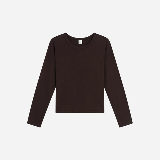 Margo Cotton Long Sleeve Crewneck Tee