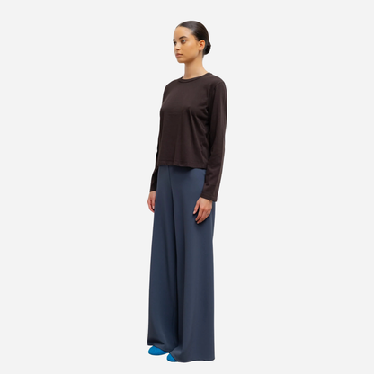 Margo Cotton Long Sleeve Crewneck Tee