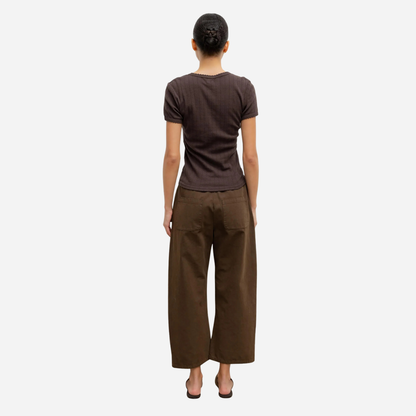 Pointelle Cotton Slim Fit Tee