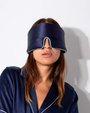 Piped Dreams Sleep Mask - Midnight Blue