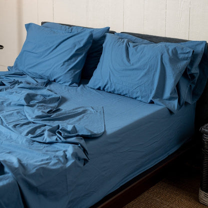 Crinkle Percale Organic Cotton Sheet Set