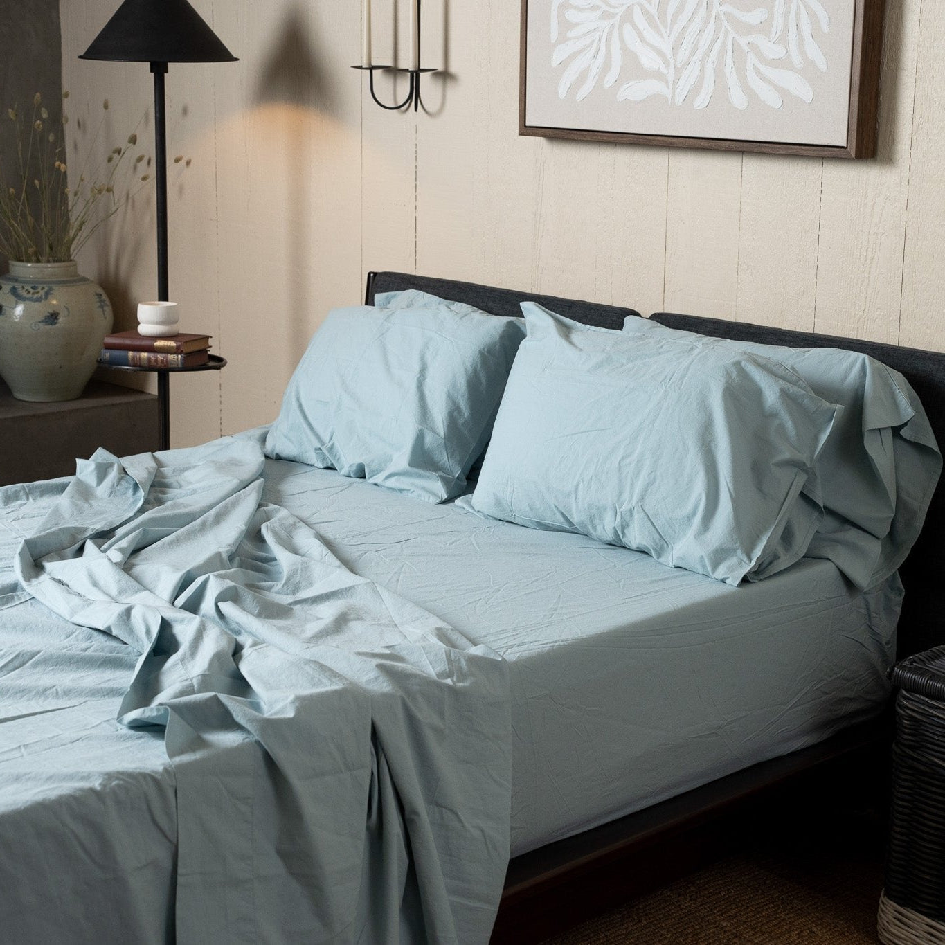 Crinkle Percale Organic Cotton Sheet Set