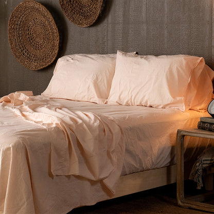 Crinkle Percale Organic Cotton Sheet Set