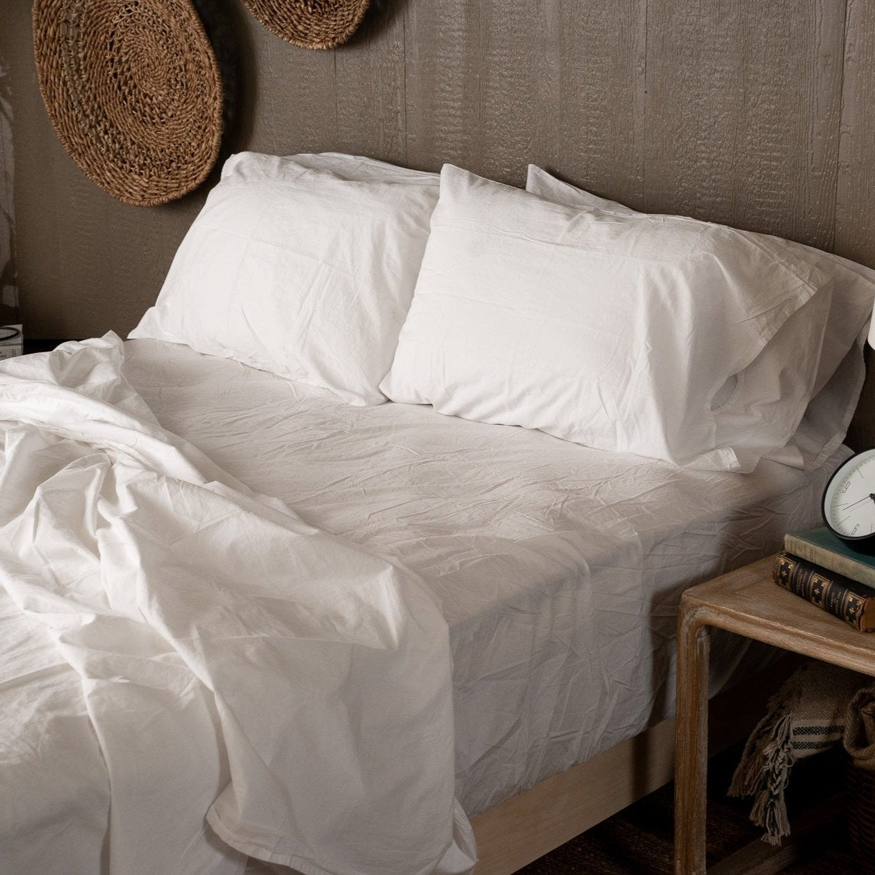 Crinkle Percale Organic Cotton Sheet Set