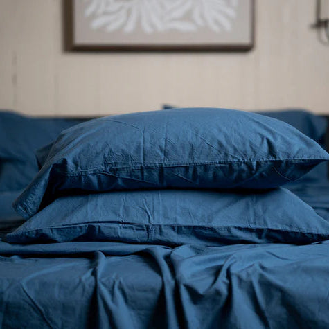 Crinkle Percale Organic Cotton Sheet Set