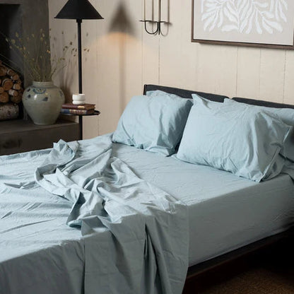 Crinkle Percale Organic Cotton Sheet Set