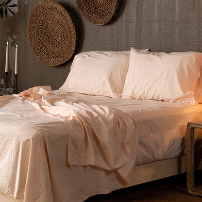 Crinkle Percale Organic Cotton Sheet Set