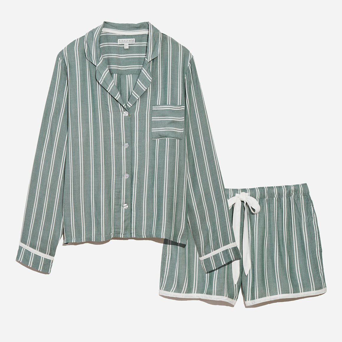 Striped Short PJ Set
