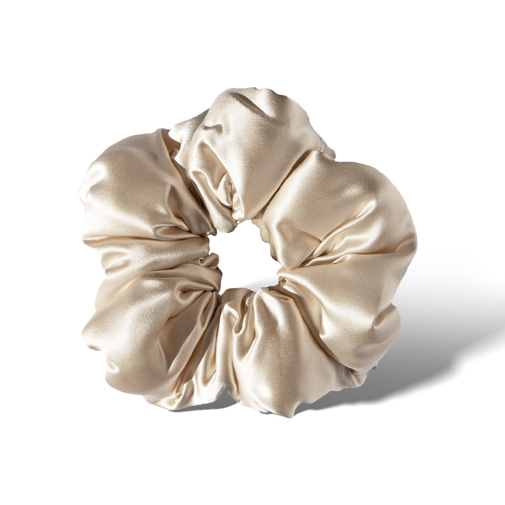 Silk Padded Scrunchie - Dusty Gold