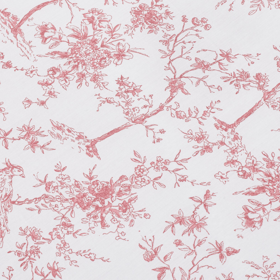 Luxe Premium Percale Duvet Set in Pink Timeless Toile