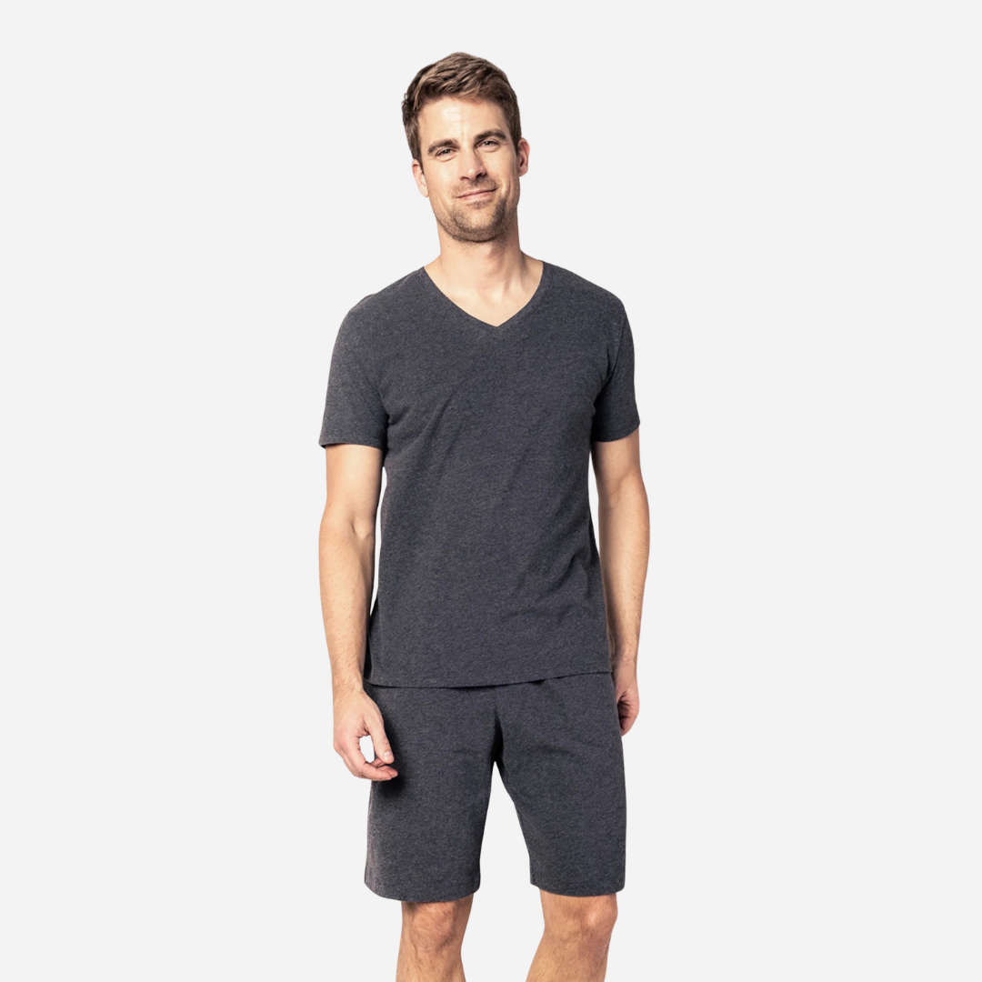 Men's Classic Pima Shorts in Dark Heather Grey