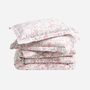 Luxe Premium Percale Duvet Set in Pink Timeless Toile
