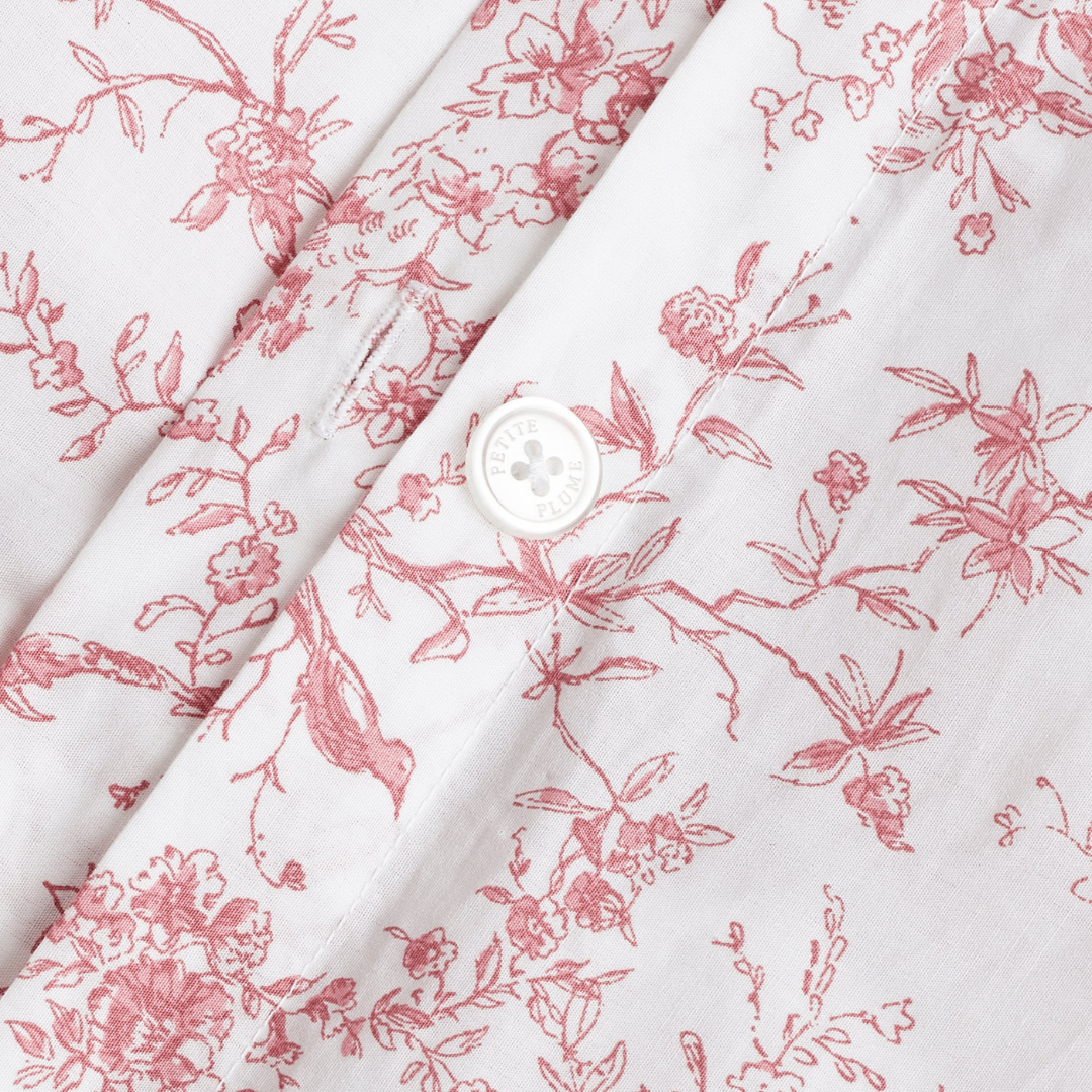 Luxe Premium Percale Duvet Set in Pink Timeless Toile