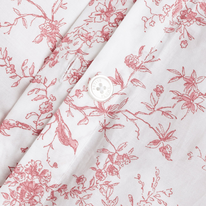 Luxe Premium Percale Duvet Set in Pink Timeless Toile