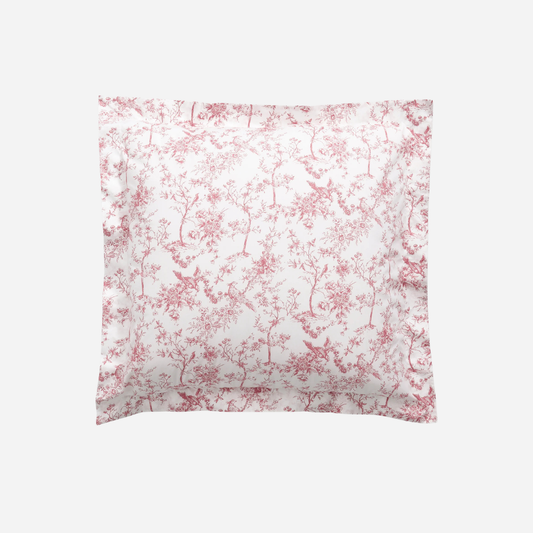 Luxe Premium Percale Euro Sham - Pink Timeless Toile
